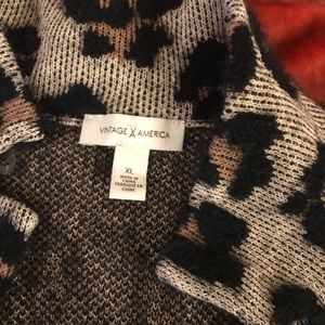 Leopard print long sleeve cardigan